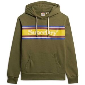 Superdry Venue Logo Stripe Relaxed Hoodie Khaki Marl L Men Superdry Venue Logo Stripe Relaxed Hoodie Khaki Marl L Men