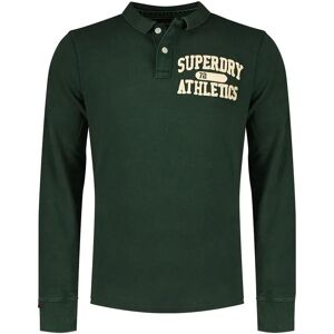 Superdry Vintage Athletic Long Sleeve Polo Enamel Green 2XL Men Superdry Vintage Athletic Long Sleeve Polo Enamel Green 2XL Men