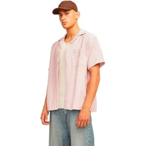 Jack & Jones Atlas Stripe Styd24 Short Sleeve Shirt Brandy Brown XL Men Jack & Jones Atlas Stripe Styd24 Short Sleeve Shirt Brandy Brown XL Men