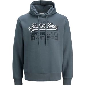 Jack & Jones Logo 2 Plus Size Hoodie Stormy Weather 3XL Men Jack & Jones Logo 2 Plus Size Hoodie Stormy Weather 3XL Men