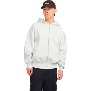 Jack & Jones Urban Edge Full Zip Sweatshirt White Melange 2XL Men Jack & Jones Urban Edge Full Zip Sweatshirt White Melange 2XL Men