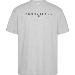 Tommy Jeans Reg Linear Logo Short Sleeve T-shirt Silver Grey 2XL Men Tommy Jeans Reg Linear Logo Short Sleeve T-shirt Silver Grey 2XL Men
