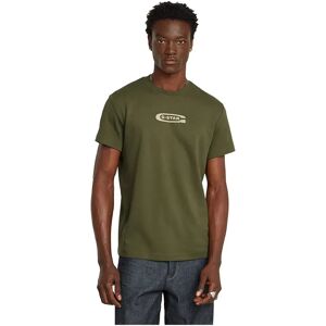 G-star Old Skool Logo Short Sleeve T-shirt Shadow Olive XS Men G-star Old Skool Logo Short Sleeve T-shirt Shadow Olive XS Men