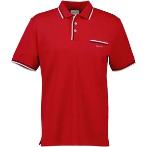 Gant 2-col Tipping Pique Short Sleeve Polo Ruby Red S Men Gant 2-col Tipping Pique Short Sleeve Polo Ruby Red S Men