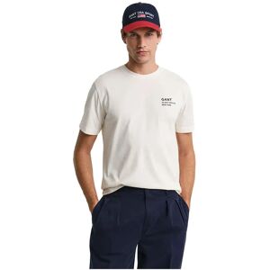Gant Small Graphic 2003300 Short Sleeve T-shirt Cream 2XL Men Gant Small Graphic 2003300 Short Sleeve T-shirt Cream 2XL Men