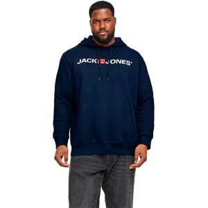Jack & Jones Corp Old Logo Plus Size Hoodie Navy Blazer / Reg Fit 7XL Men Jack & Jones Corp Old Logo Plus Size Hoodie Navy Blazer / Reg Fit 7XL Men