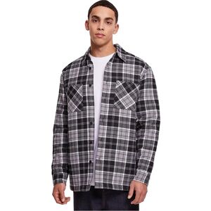 Urban Classics Padded Checked Long Sleeve Shirt Black / White 2XL Men Urban Classics Padded Checked Long Sleeve Shirt Black / White 2XL Men