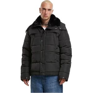 Urban Classics With Detachable Fur Collar Padded Jacket Black 5XL Men Urban Classics With Detachable Fur Collar Padded Jacket Black 5XL Men
