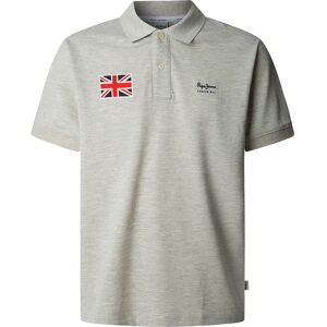 Pepe Jeans Union Short Sleeve Polo Light Grey Marl M Men Pepe Jeans Union Short Sleeve Polo Light Grey Marl M Men