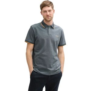 Tom Tailor Print Short Sleeve Polo Navy Grey Mint Twotone 3XL Men Tom Tailor Print Short Sleeve Polo Navy Grey Mint Twotone 3XL Men
