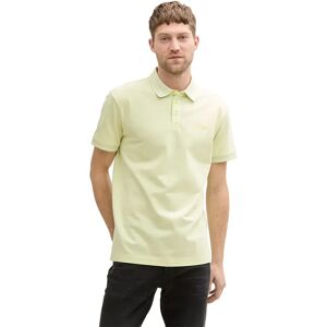 Tom Tailor Print Short Sleeve Polo Lime Green Two Tone Pique 2XL Men Tom Tailor Print Short Sleeve Polo Lime Green Two Tone Pique 2XL Men