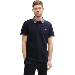 Tom Tailor Print Short Sleeve Polo Sky Captain Blue M Men Tom Tailor Print Short Sleeve Polo Sky Captain Blue M Men