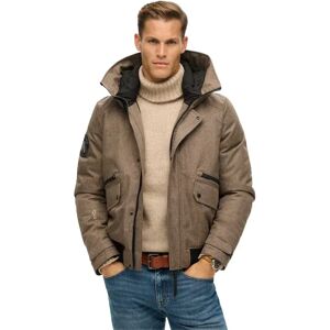 Superdry City Tweed Padded Jacket Beige Herringbone S Men Superdry City Tweed Padded Jacket Beige Herringbone S Men