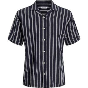 Jack & Jones Enzo Stripe Resort Short Sleeve Shirt Sky Captain M Men Jack & Jones Enzo Stripe Resort Short Sleeve Shirt Sky Captain M Men