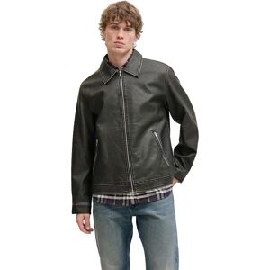 Jack & Jones Casablanca Leather Jacket Black L Men Jack & Jones Casablanca Leather Jacket Black L Men