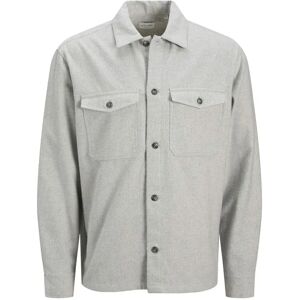 Jack & Jones Perfect Melange Overshirt Light Grey Melange 2XL Men Jack & Jones Perfect Melange Overshirt Light Grey Melange 2XL Men