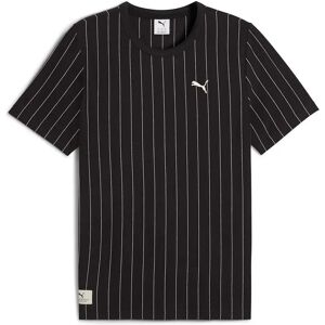 Class Striped Short Sleeve T-shirt PUMA Black M Men Class Striped Short Sleeve T-shirt PUMA Black M Men