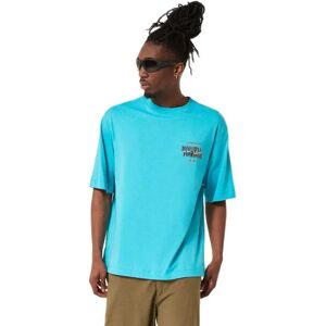 Oakley Apparel Futurescape Powder Short Sleeve T-shirt Swimming Pool Blue L Men Oakley Apparel Futurescape Powder Short Sleeve T-shirt Swimming Pool Blue L Men