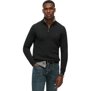 Superdry Essentials Half Zip Sweater Charcoal Marl 2XL Men Superdry Essentials Half Zip Sweater Charcoal Marl 2XL Men