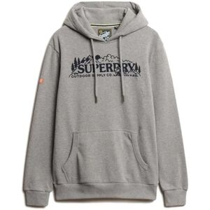Superdry Outdoor Scene Relaxed Fit Hoodie Ash Grey Marl 2XL Men Superdry Outdoor Scene Relaxed Fit Hoodie Ash Grey Marl 2XL Men