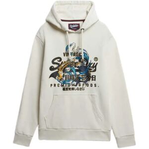 Superdry Vl Tokyo Relaxed Fit Hoodie Ecru 3XL Men Superdry Vl Tokyo Relaxed Fit Hoodie Ecru 3XL Men