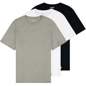 Wrangler 112371482 Regular Fit Short Sleeve T-shirt 3 Units White / Grey / Black 2XL Men Wrangler 112371482 Regular Fit Short Sleeve T-shirt 3 Units White / Grey / Black 2XL Men