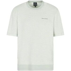 Armani Exchange Xm001083_af15917 Short Sleeve T-shirt Aqua Grey / Off White XL Men Armani Exchange Xm001083_af15917 Short Sleeve T-shirt Aqua Grey / Off White XL Men