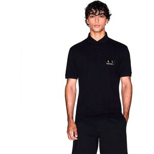 Armani Exchange Xm001885_af13026 Short Sleeve Polo Black Shade Gold 2XL Men Armani Exchange Xm001885_af13026 Short Sleeve Polo Black Shade Gold 2XL Men
