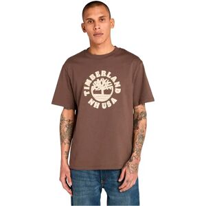 Timberland Holiday Front Graphic Short Sleeve T-shirt Chocolate Brown L Men Timberland Holiday Front Graphic Short Sleeve T-shirt Chocolate Brown L Men