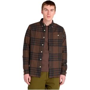 Timberland Midweight Flannel Check Long Sleeve Shirt Chocolate Brown Yd L Men Timberland Midweight Flannel Check Long Sleeve Shirt Chocolate Brown Yd L Men