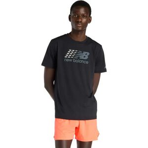 New Balance Mt53070 Short Sleeve T-shirt Black XL Men New Balance Mt53070 Short Sleeve T-shirt Black XL Men