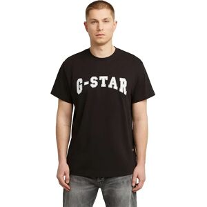 G-star Felt Logo Short Sleeve T-shirt Dark Black M Men G-star Felt Logo Short Sleeve T-shirt Dark Black M Men