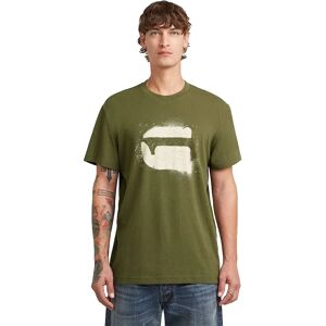 G-star Spray G Logo Short Sleeve T-shirt Shadow Olive 2XL Men G-star Spray G Logo Short Sleeve T-shirt Shadow Olive 2XL Men