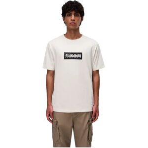 Napapijri Box Logo Short Sleeve T-shirt Beige Dimity 2XL Men Napapijri Box Logo Short Sleeve T-shirt Beige Dimity 2XL Men
