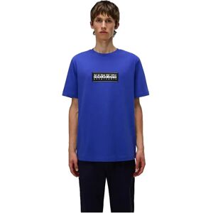 Napapijri Box Logo Short Sleeve T-shirt Royal Blue M Men Napapijri Box Logo Short Sleeve T-shirt Royal Blue M Men