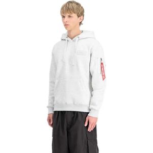 Alpha Industries Back Print Hoodie Pastel Grey Melange 3XL Men Alpha Industries Back Print Hoodie Pastel Grey Melange 3XL Men