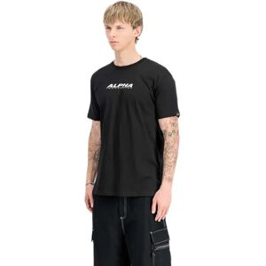 Alpha Industries Back Print Rubber Short Sleeve T-shirt Black 2XL Men Alpha Industries Back Print Rubber Short Sleeve T-shirt Black 2XL Men