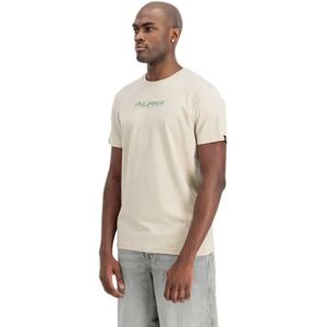Alpha Industries Back Print Rubber Short Sleeve T-shirt Organic Beige 2XL Men Alpha Industries Back Print Rubber Short Sleeve T-shirt Organic Beige 2XL Men