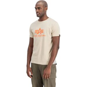 Alpha Industries Basic Short Sleeve T-shirt Organic Beige 2XL Men Alpha Industries Basic Short Sleeve T-shirt Organic Beige 2XL Men