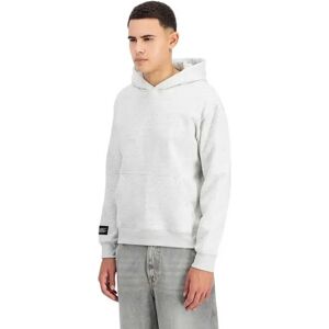 Alpha Industries Label Hoodie Pastel Grey Melange M Men Alpha Industries Label Hoodie Pastel Grey Melange M Men