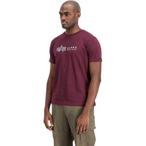 Alpha Industries Label Short Sleeve T-shirt Dark Cherry 2XL Men Alpha Industries Label Short Sleeve T-shirt Dark Cherry 2XL Men