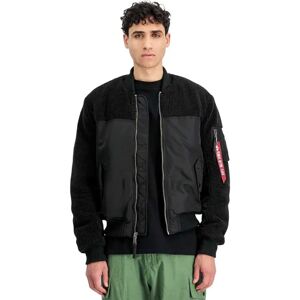 Alpha Industries Ma-1 Teddy Bomber Jacket Black 3XL Men Alpha Industries Ma-1 Teddy Bomber Jacket Black 3XL Men