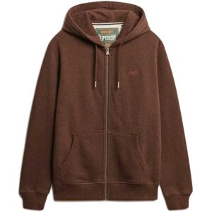 Superdry Essentials Logo Full Zip Sweatshirt Nutmeg Brown Marl M Men Superdry Essentials Logo Full Zip Sweatshirt Nutmeg Brown Marl M Men