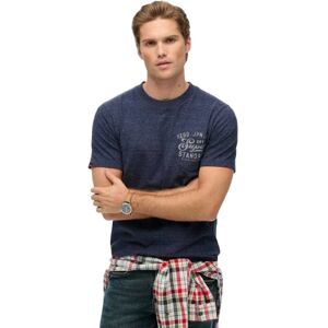 Superdry Industrial Relaxed Fit Short Sleeve T-shirt Dark Indigo Blue Marl M Men Superdry Industrial Relaxed Fit Short Sleeve T-shirt Dark Indigo Blue Marl M Men