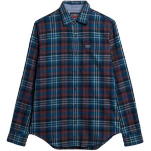 Superdry M4011047a Long Sleeve Shirt Logger Check Blue 3XL Men Superdry M4011047a Long Sleeve Shirt Logger Check Blue 3XL Men