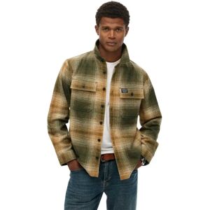 Superdry Miller Overshirt Western Ombre Olive Green M Men Superdry Miller Overshirt Western Ombre Olive Green M Men