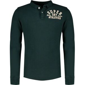 Superdry Vintage Athletic Long Sleeve Polo Eagle Green 3XL Men Superdry Vintage Athletic Long Sleeve Polo Eagle Green 3XL Men