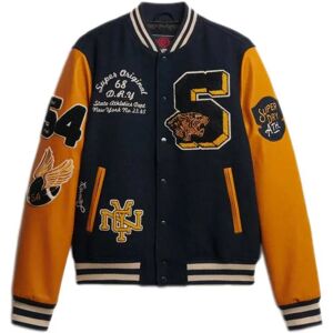 Superdry Vintage Patched Varsity Jacket Eclipse Navy / Mustard L Men Superdry Vintage Patched Varsity Jacket Eclipse Navy / Mustard L Men