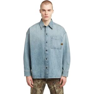 G-star Boxy Fit Overshirt Sun Faded Pacific Blue M Men G-star Boxy Fit Overshirt Sun Faded Pacific Blue M Men