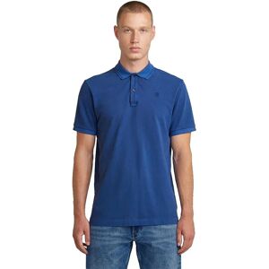 G-star Dunda Overdyed Slim Short Sleeve Polo Racing Blue GD S Men G-star Dunda Overdyed Slim Short Sleeve Polo Racing Blue GD S Men